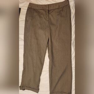 Brown Pinstriped Trousers